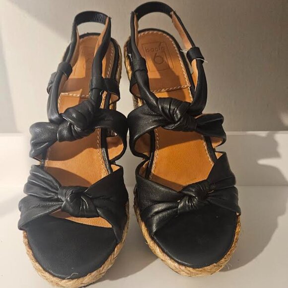 Bacio61 Women Bacio 61 Wedge Leather Sandals Size 8